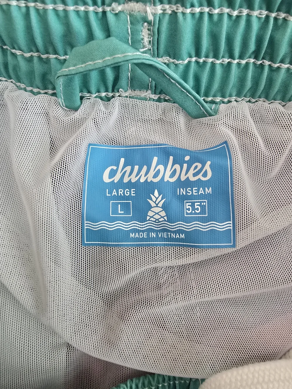 chubbies Swim Trunks  Drawstring Shorts - Teal, Navy & Hot Pink Men Size L